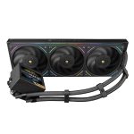 RGB waterkoeler met drie ventilatoren en kleurrijke verlichting, ideaal voor gaming en computer-onderhoud.