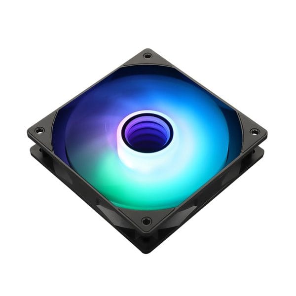 Een kleurrijke computer ventilator met RGB-verlichting voor gaming PC's. Perfect voor gamers die willen optimale koeling en stijl in hun opstelling.