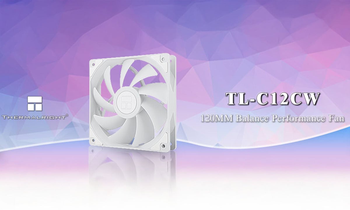 Wit 120mm Thermalright TL-C12CW ventilator voor PC-koeling, ontworpen voor optimale luchtstroom en stille werking.