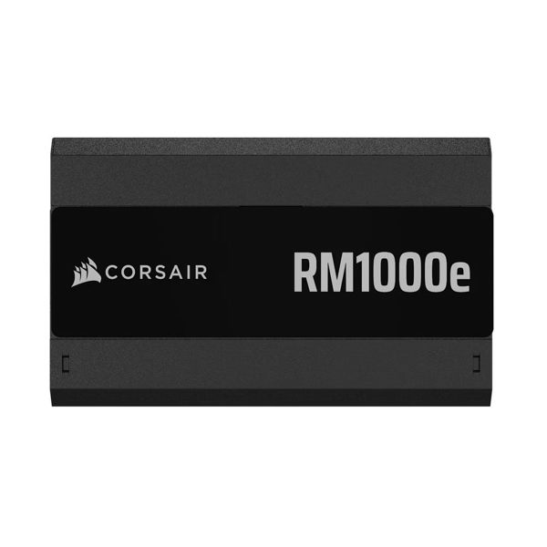 Corsair RM1000e 2025 1000W volledig modulaire voeding met 80+ Gold certificering, PCIe 5.1 en ATX 3.1 voor gaming en high-performance pc's.
