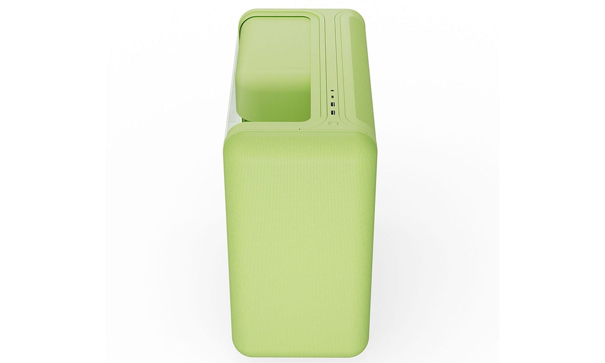 Groen HYTE X50 Matcha behuizing met gehard glas en USB 3.2 voor gaming en PC-builds.