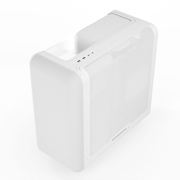 Hyte X50 Snow White Gehard Glas USB 3.2 ATX Mid Tower Gaming Behuizing.