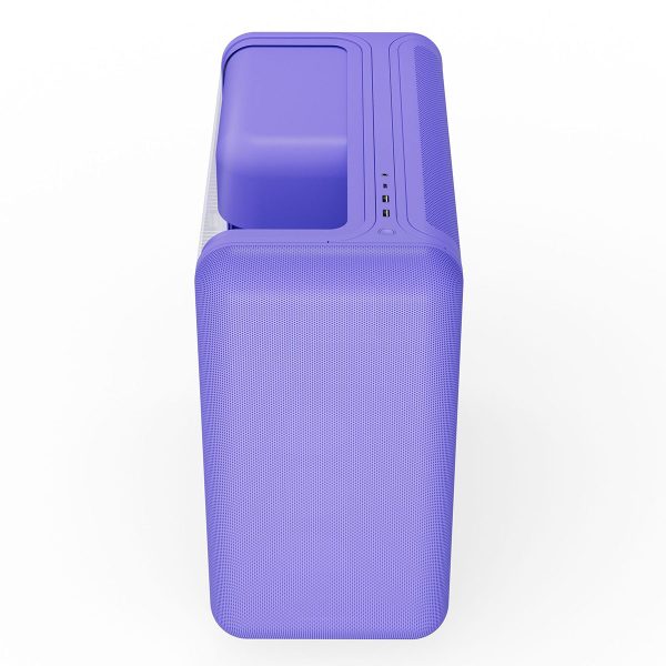 Taro Milk Hyte X50 gaming behuizing met gehard glas en USB 3.2, geschikt voor ATX moederborden, ontworpen voor optimale koeling en stijlvol uiterlijk.