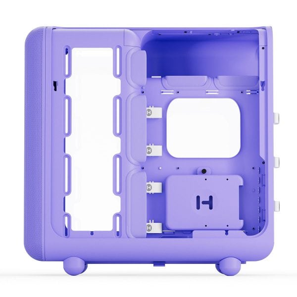 Taro Milk Gehard Glas USB 3.2 ATX Mid Tower Gaming Behuizing, ideaal voor gaming PC's, met strak design en stevige constructie.