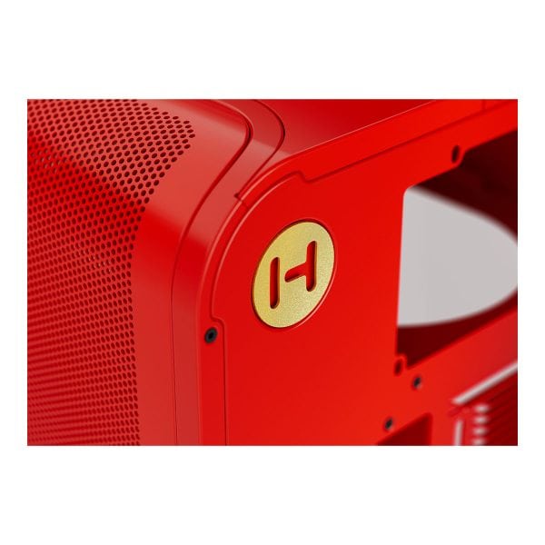 Rode HYTE X50 Wild Cherry ATX mid tower gaming behuizing met USB 3.2 en glas, ideaal voor gaming en high-performance pc builds.