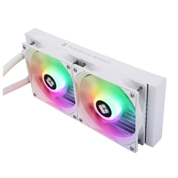 Thermalright Aqua Elite 240 ARGB witte CPU waterkoeler met RGB-verlichting, compatibel met Intel en AMD, ideaal voor gaming en high-performance systemen.
