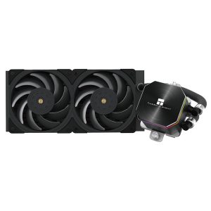 Thermalright Frozen Edge 240 Zwart CPU waterkoeler met dual 120mm ventilatoren, compatibel met Intel en AMD, ideaal voor krachtige gaming- en overklokcomputers.