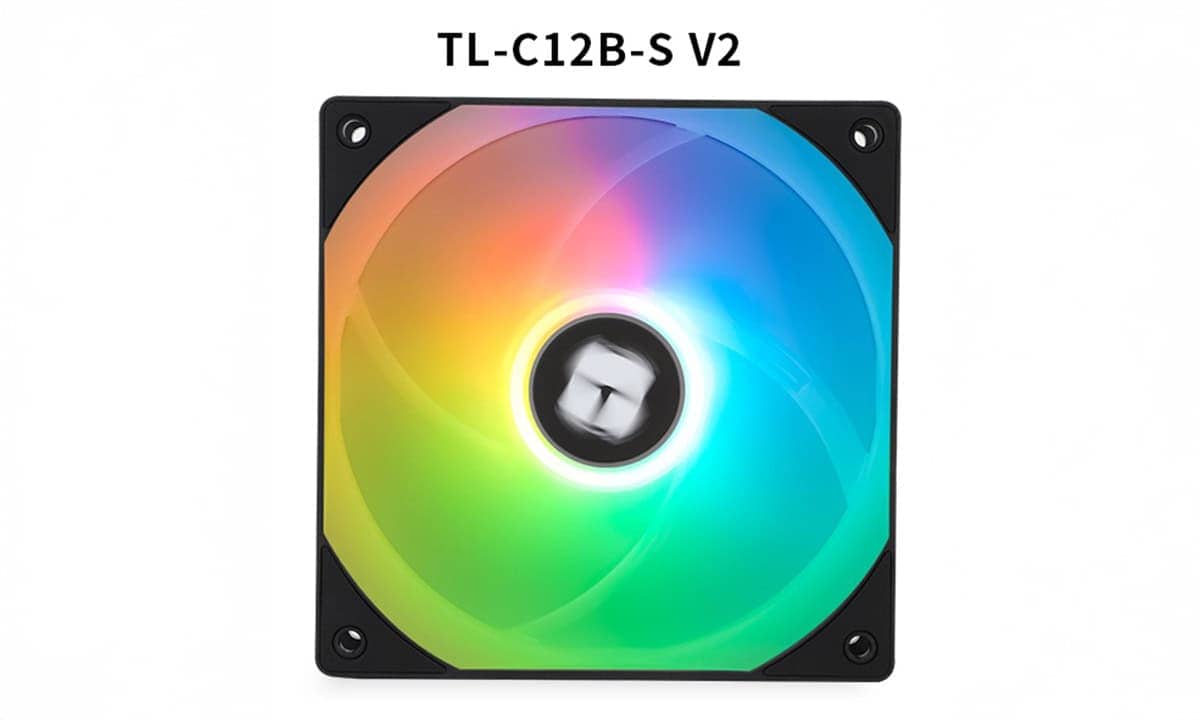 RGB-ventilator voor PC met witte behuizing en ARGB-verlichting, compatibel met AMD-processors, ideaal voor waterkoeling en gaming systemen.