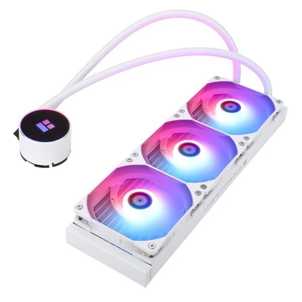 Thermallright Frozen Magic 360 White ARGB V2 waterkoeler met RGB-verlichting, compatibel met AMD, voor optimale koeling en stijlvolle uitstraling in gaming PC's.