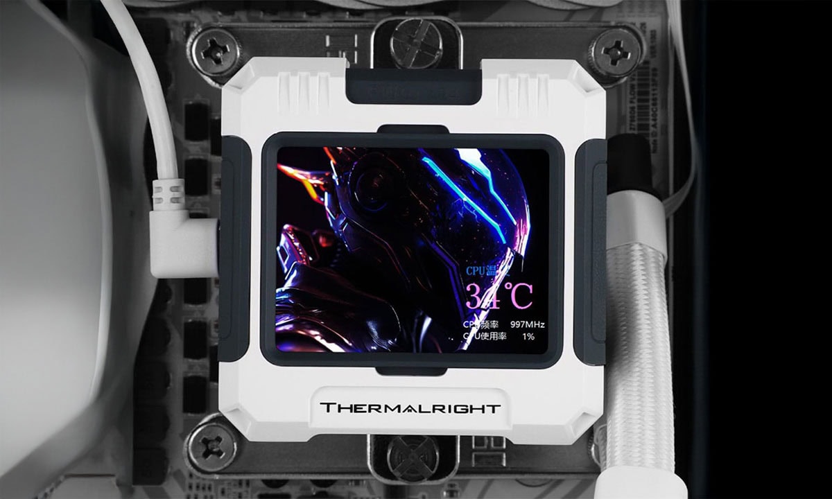 ARGB CPU waterkoeler voor Intel en AMD, wit, 240mm.