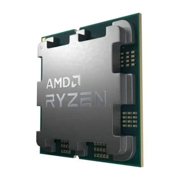 AMD Ryzen 5 9600 Tray 6-core processor with 5.2GHz boost, 32MB cache, socket AM5, built on 4nm technology, ideal for gaming and demanding computing tasks.