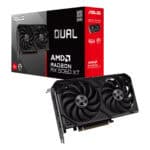 ASUS Dual Radeon RX 9060 XT grafische kaart met 16GB GDDR6 geheugen en 128-bit interface, ideaal voor gaming en high-performance grafische toepassingen.