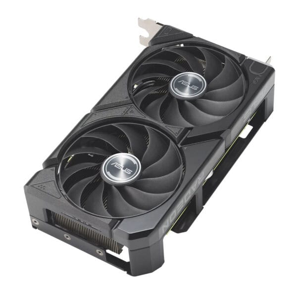 ASUS Radeon RX 9060 XT grafische kaart met dubbele ventilatoren, geschikt voor gaming en high-performance grafische toepassingen.