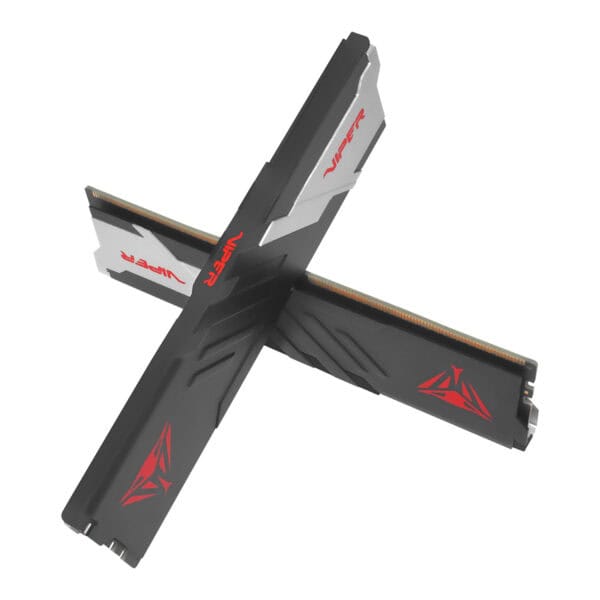 Patriot Viper Venom 32GB DDR5 RAM met rood en zwart ontwerp, geschikt voor high-performance gaming en overklokken.