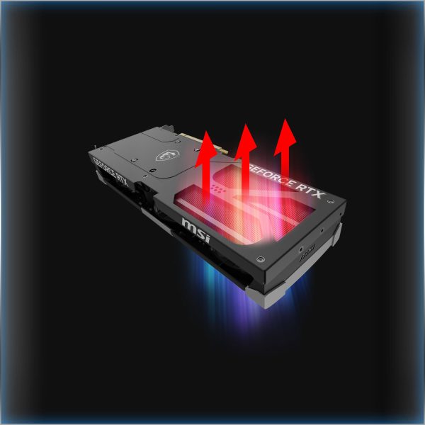 GeForce RTX 5080 Ventus 3X OC grafische kaart met RGB-verlichting en krachtige prestaties voor gaming en creatieve toepassingen.