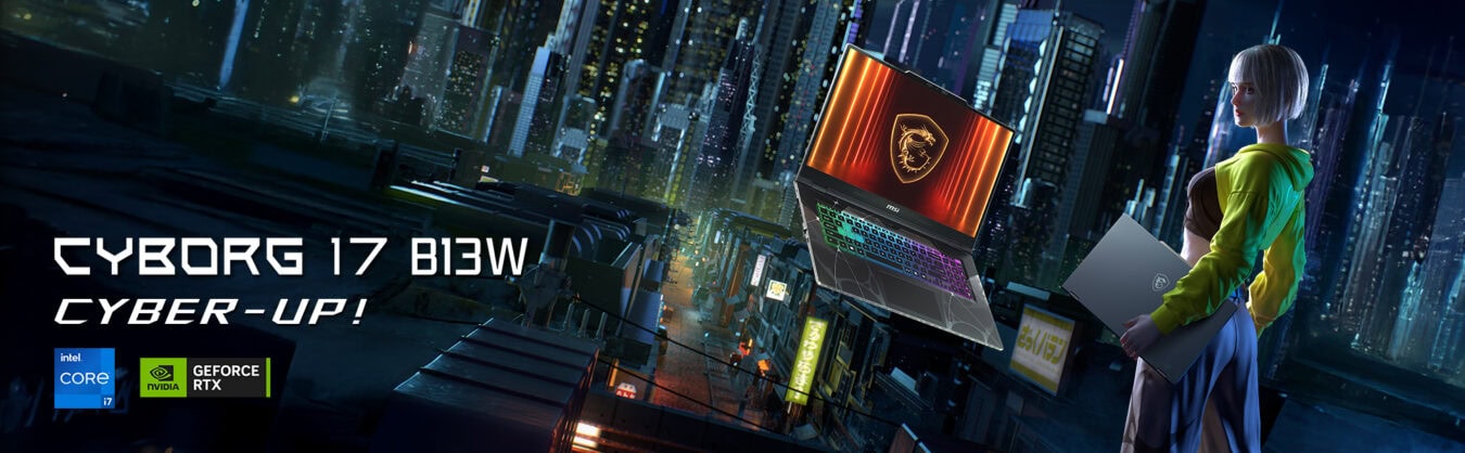 MSI CYBORG 17 B13WFKG-229NL Intel Core i7-13620H 16GB DDR5 512GB SSD GeForce RTX 5060 8GB 17.3 inch Full HD 144Hz IPS-level W11 Home Gaming Laptop h1