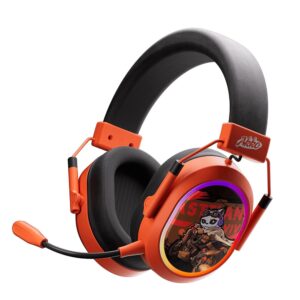 AKKO MA02W Wasteland Survival RGB draadloos gaming headset met kleurrijk ontwerp.