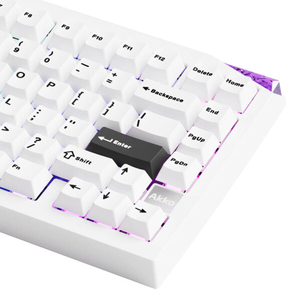 Akko Mineral 01 VIA Stellar Rose mechanisch gaming toetsenbord met RGB-verlichting.