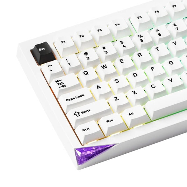 AKKO Mineral 01 VIA Stellar Rose Switch RGB draadloos mechanisch gaming toetsenbord met kleurrijke verlichting en hot-swap functies.