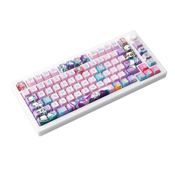 Compact gaming toetsenbord AKKO MOD 007B HE met Hall Effect magnetische switches, 8K Hz polling rate, RGB-verlichting, draadloos en hot-swap functies, perfect voor gamers.
