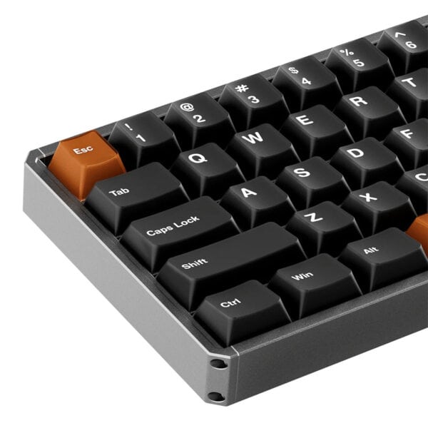 Compact draadloos gaming toetsenbord AKKO MOD68 HE met Misty Black Brown switches, 65% layout, ARGB-verlichting, magnetische switches, Hall Effect technologie en 8K Hz polling rate.