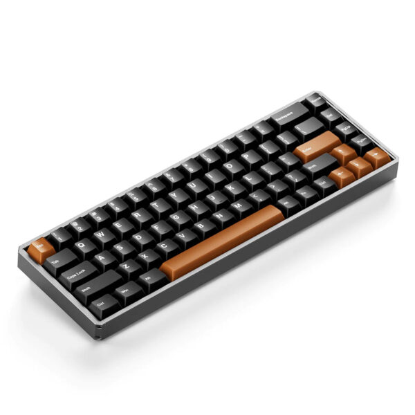 Akko MOD68 Misty Black Brown compact gaming toetsenbord met mechanische switches.