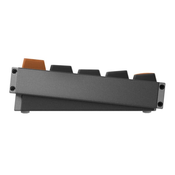 Compact AKKO MOD68 toetsenbord in Misty Black Brown met draadloze connectie, ARGB-verlichting, magnetische switches en hall effect technologie voor gaming en productiviteit.
