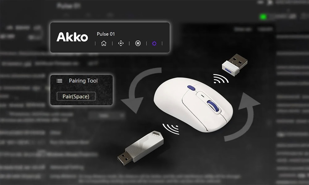 AKKO Pulse 01 Wit 8K Hz PixArt 3950 Sensor Draadloze Gaming Muis h8
