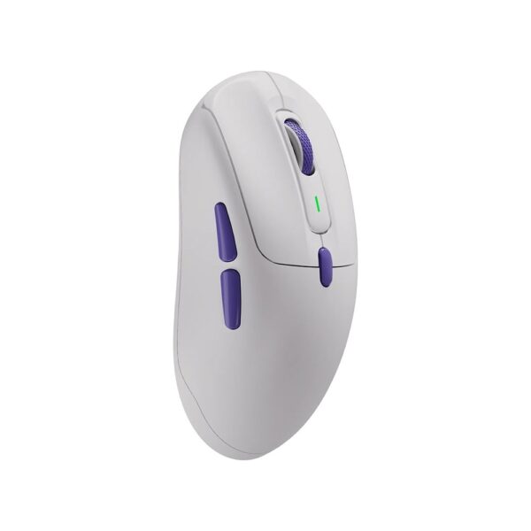Akko Pulse 01 draadloze gaming muis met PixArt 3950 sensor en 8K Hz polling rate, ontworpen voor precisie en snelheid tijdens gaming.