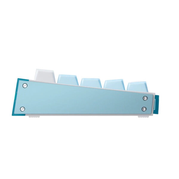 Compact draadloos gaming toetsenbord met blauwe switches, 65% layout, ARGB-verlichting, magnetische switches en hall effect technologie voor optimale prestaties.
