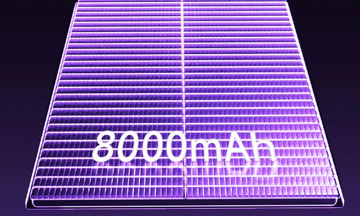 Close-up van een zonnepaneel met een opvallende 8000mAh batterijcapaciteit, geschikt voor duurzame energieoplossingen en off-grid toepassingen.