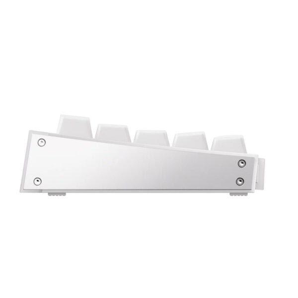 Wit draadloos gaming toetsenbord met magnetische switches, ARGB-verlichting en hall effect technologie, geschikt voor gamers die optimale prestaties zoeken.