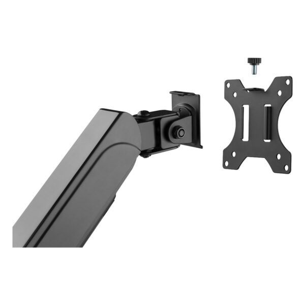 Flexibele verstelbare gasveer monitorarm voor 17-32 inch schermen, compatibel met Brateck LDT48-C024, ideaal voor ergonomisch werkplezier en optimale schermpositie.