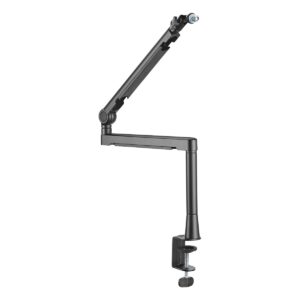 Professionele Brateck microfoonarm van 719mm, ideaal voor streaming en podcasting, met stevige klem en verstelbare arm voor optimale positionering.
