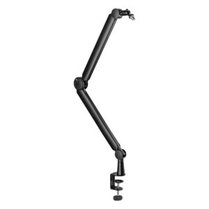 Professionele Brateck microfoonarm van 800mm, ideaal voor streaming, podcasting en opname studio's. Verstelbaar en stevig voor optimale positionering.