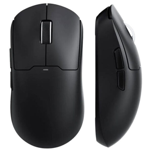 Gaming muis MCHOSE A5 V2 Ultra Black 8K Hz draadloos en bedraad, ideaal voor competitief gamen, met hoge precisie en snelle respons.