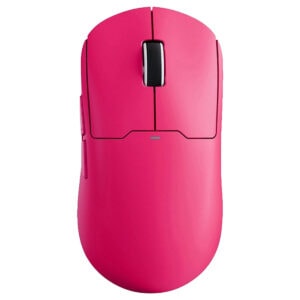 Roze Azoth Gaming Muis A5 V2 Ultra met bedrade en draadloze functies, 8K Hz en 4K Hz snelheid, ideaal voor gaming en precisie.