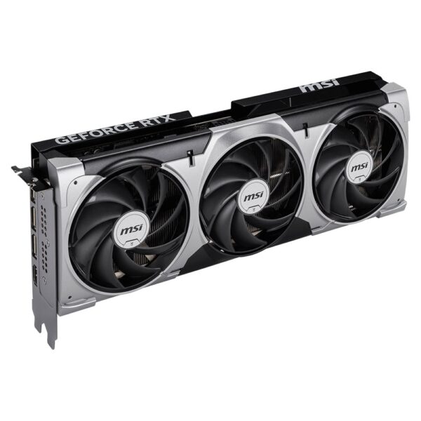 MSI GeForce RTX 5080 16GB Ventus 3X OC grafische kaart met drie ventilatoren, krachtige GDDR7 geheugen en DLSS 4 voor optimale gaming prestaties.