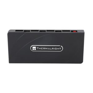 Thermalright 8-poorts fan en ARGB-hub voor het aansluiten van meerdere ventilatoren en ARGB-verlichting in gaming- en pc-builds.