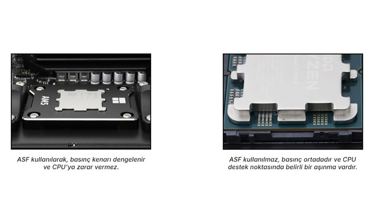Compatibel Thermalright AMD AM5 versterkingskit met TF7 thermische pasta, ontworpen voor optimale CPU-koeling en bescherming bij AMD AM5 processoren.