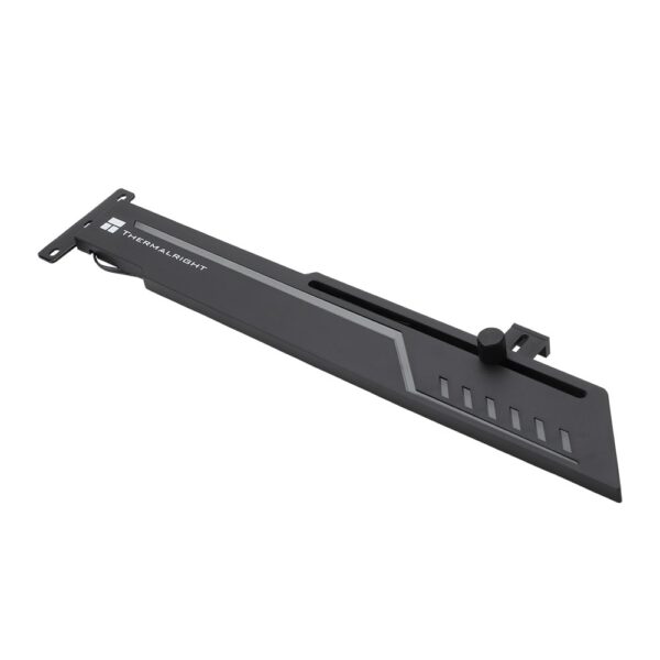 ARGB Videokaartsteun voor optimale grafische kaartstabiliteit en koeling. Geschikt voor gaming en high-performance systemen, met verstelbare ondersteuning en kleurrijke verlichting.