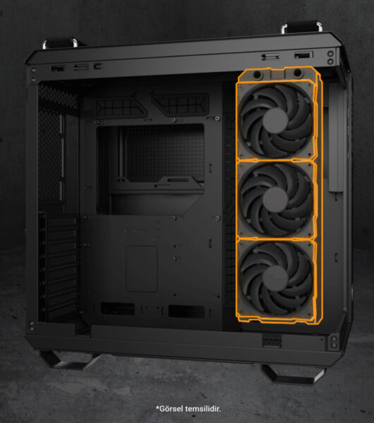 TUF Gaming GT502 Horizon ARGB - Black Edition ASUS TUF Gaming GT502 Horizon ARGB Zwarte Gaming Behuizing h7