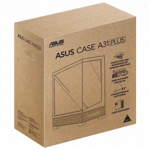 Asus A31 Plus Tg Argb Zwart Tempered Glass Usb 3.2 Mid Tower Atx Gaming Behuizing 17