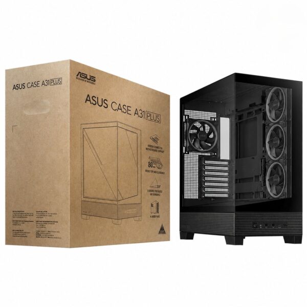Asus A31 Plus Tg Argb Zwart Tempered Glass Usb 3.2 Mid Tower Atx Gaming Behuizing 2