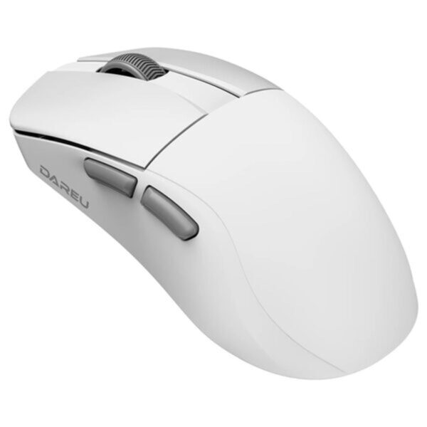 DAREU A950 WING draadloze gaming muis in wit met 8K Hz polling rate en AIM-750U sensor, ideaal voor precisie en snelle reacties tijdens gaming.
