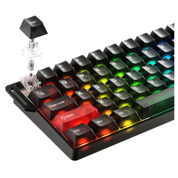Gaming toetsenbord DAREU COOL 60 met RGB-verlichting, mechanische switches, magnetische switch en hall effect technologie voor snelle respons en optimale gaming prestaties.