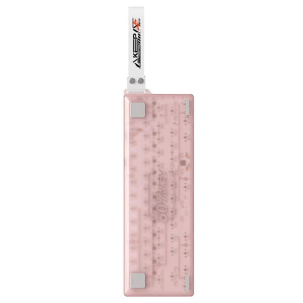 DAREU COOL 60 Pink-clear mechanisch gaming toetsenbord met RGB-verlichting en magnetische switches, geschikt voor professionele gamers en liefhebbers.