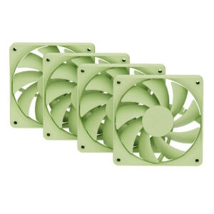 Ventilator voor computerbehuizing, HYTE FA12 Matcha Milk 120mm, 4 stuks, stille en efficiënte koeling voor gaming en high-performance systemen.
