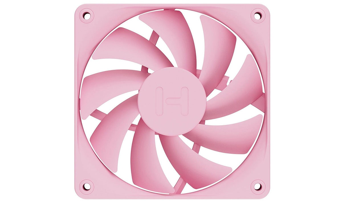 Roze HYTE FA12 Strawberry Milk 120mm ventilator voor pc-behuizingen, ideaal voor koeling en esthetiek, onderdeel van de HYTE FA12-serie voor gaming en high-performance systemen.