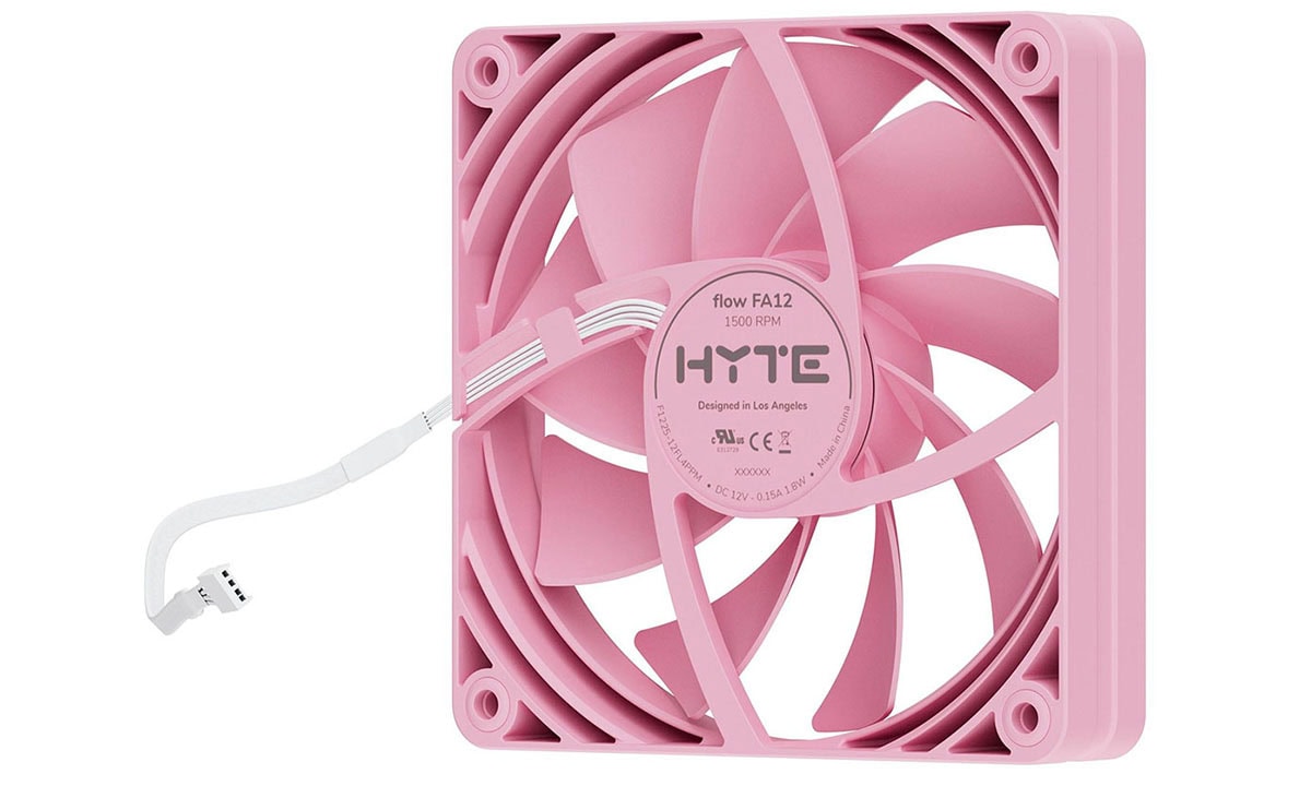 Pink HYTE FA12 Strawberry Milk 120mm ventilator voor pc-behuizingen, ideaal voor koeling en esthetiek.